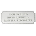 Silver Aluminum Embossed Plate w/Beveled Edge & Notched Corners (2 7/8"x1 1/16")
